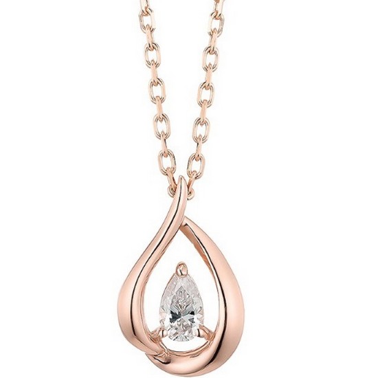 로이드 화이트 페어컷 L-DIAMOND 드롭 14K 목걸이 LNF23U01D_이미지