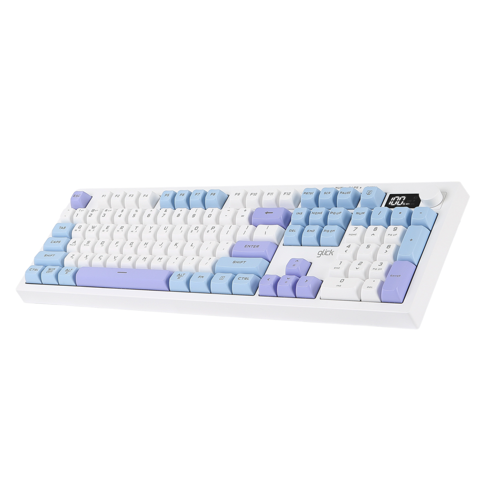 지클릭커 OFFICEPRO WK50 사일런스 M RGB 풀윤활 무소음 방수 무선 블루투스 LCD 105 (스카이시티)_이미지