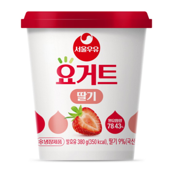 서울우유 요거트 딸기 380g (6개)_이미지