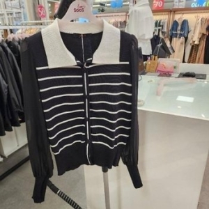  SOOS 싸개단추니트S233BSW958 /블랙