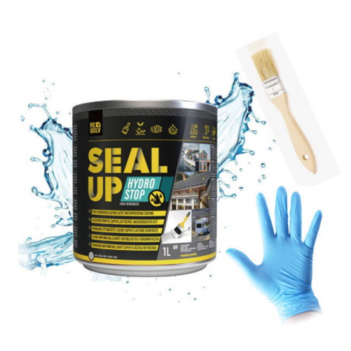 씰업 하이드로스탑 방수제 + 니트릴장갑 + 붓