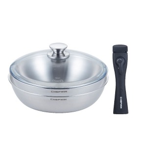 쉐프윈 드림핸즈 316스텐 빅패키지 (쏘테팬26+웍26+스텐뚜껑26+손잡이)