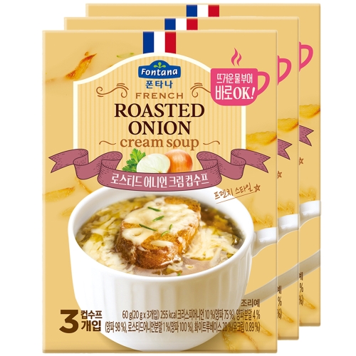 샘표식품 폰타나 어니언 크림 컵수프 60g [3개]