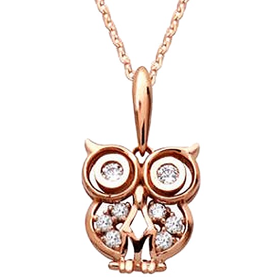 루루골드 14K 루시오 샤인 부엉이 목걸이 N15-34