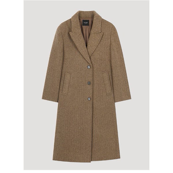 여성 피크드 칼라 핸드메이드 코트 AWHCTO41160