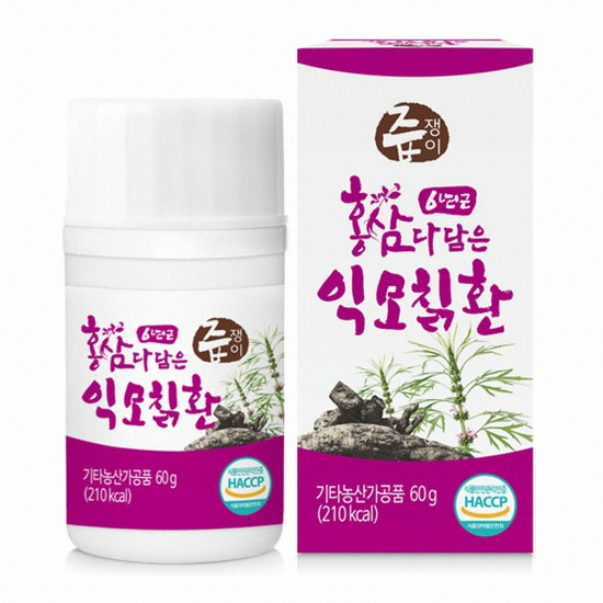 굿모닝비엔에프 즙쟁이 6년근 홍삼 다담은 익모칡환 60g (4개)_이미지
