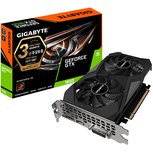 GIGABYTE 지포스 GTX 1650 WINDFORCE D6 4GB 제이씨현_이미지