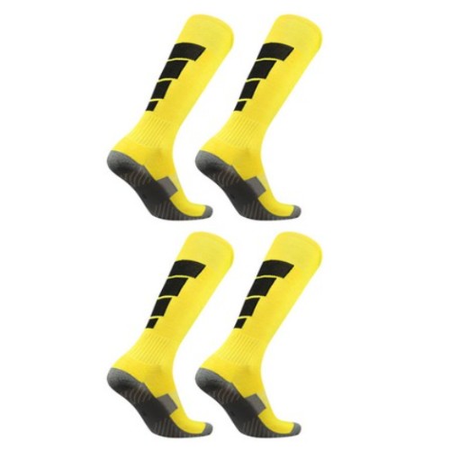 SNF 컬러플 미끄럼방지 긴 축구양말 2켤레 (옐로우블랙)_이미지