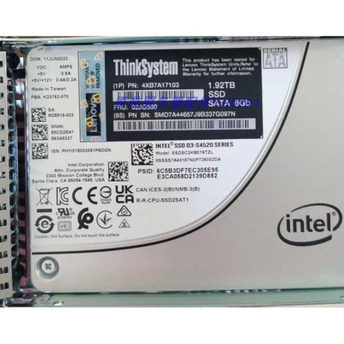 ����� 4XB7A17103 02JG560 1.92T 2.5 S4520 SATA SR630V2 SSD