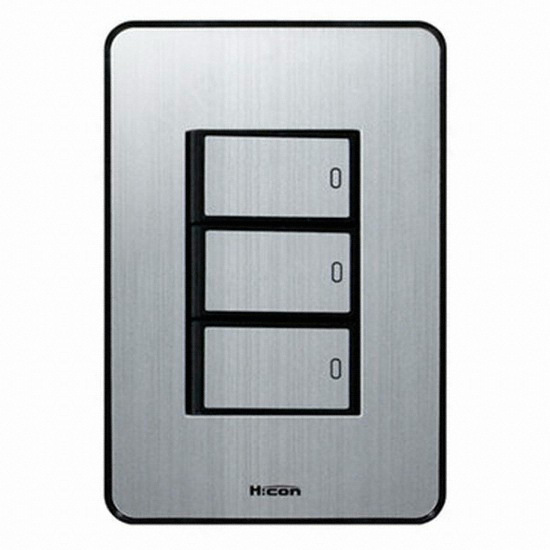 현대일렉트릭 하이콘 3구 1로 스위치 실버_이미지