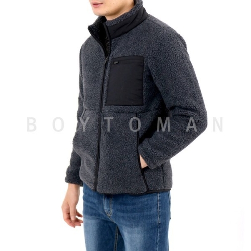 보이투맨 DHF705 남녀공용 양털 뽀그리 융털안감 집업점퍼_이미지