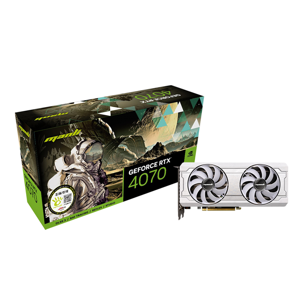 MANLI ������ RTX 4070 Rush D6X 12GB White �����Ƽ����