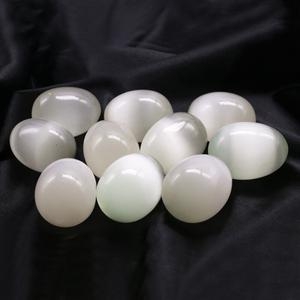 힐링젬 화이트 캣츠아이 보석계란 행운석 펫스톤 애완돌 천연원석 랜덤 A-251370