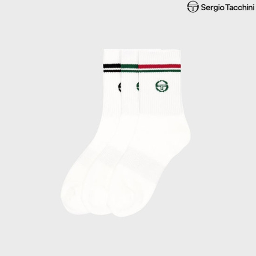  세르지오 타키니 공용 크루 삭스 3-PACK TXSO4104N-WHS