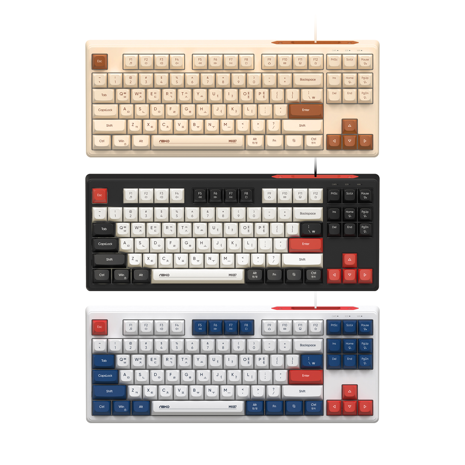 앱코 MK87 저소음 텐키리스 멤브레인 (오트밀)_이미지