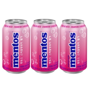 농심 멘토스 스파클링워터 딸기 355ml (24개)