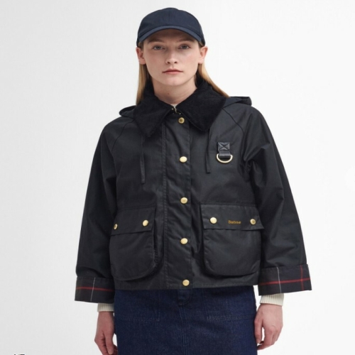 바버 현대목동 여성 블랙 Reighton 레이튼왁스 자켓 URJU4F313 BK