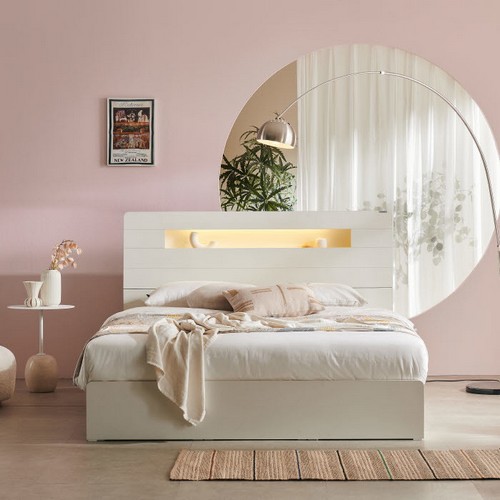 샤이닝 온 수납 LED침대 Q