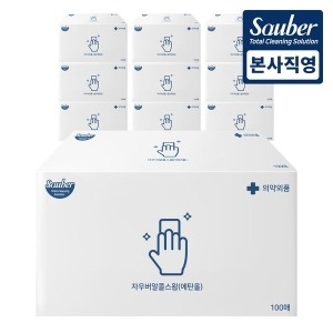 국내생산 알콜스왑 소독티슈 개별포장 100매 10개 총 1000매