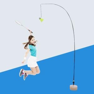 [불명] 라켓 배드민턴 셀프 연습기 연습 스윙 세트 트레이닝 키트 공 포함_이미지