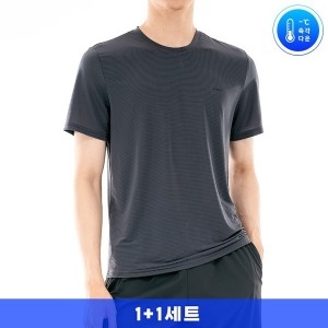 1+1세트 남녀공용 여름 더위순삭 아이스쿨 반팔티셔츠 S24T-201MS