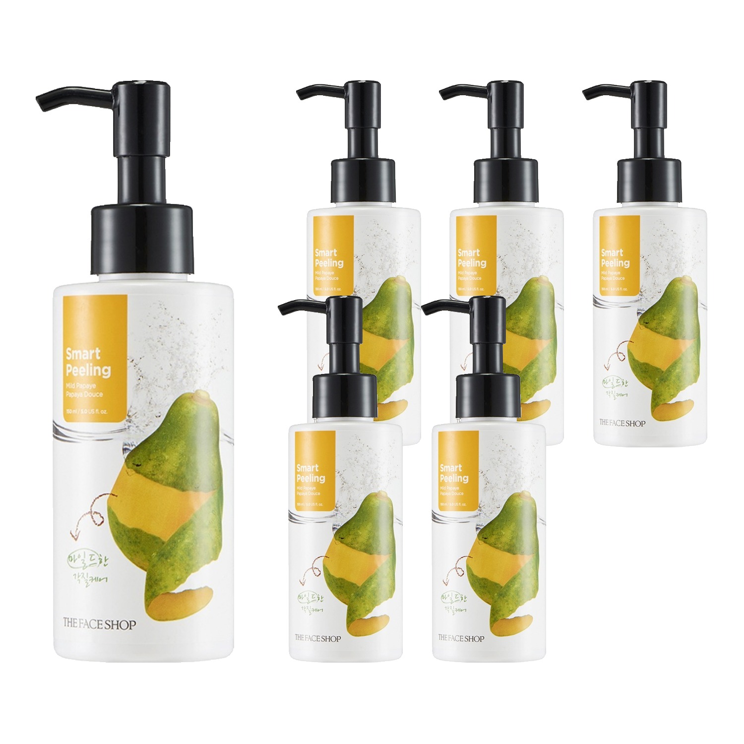 더페이스샵 스마트 필링 마일드 파파야 필링 150ml (6개)_이미지