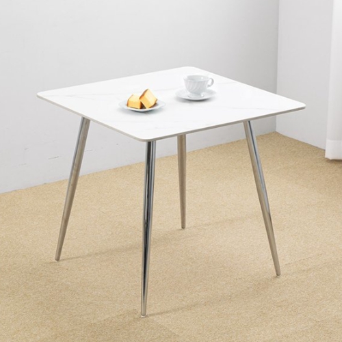 공간미가구 헤이즈 세라믹 사각 식탁 800 (아담의자2개)_이미지