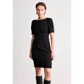 DKNY SLEEVE PUFF SHEATH WITH BUTTON DETAILS Shift dress black 7511485_이미지