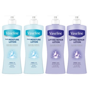 바세린 데일리모이스처 로션 450ml 2개 + 리프팅 리페어 로션 450ml 2개