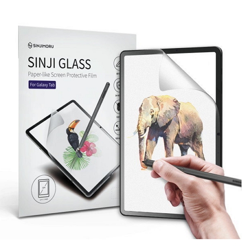 신지모루 갤럭시탭S8 저반사 드로잉 종이질감 액정보호필름 (액정 1매)_이미지