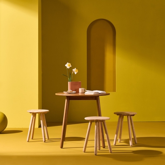 세계가구 에포 원형 원목 식탁 800