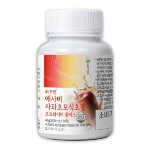 하루컷 애사비 사과초모식초정 오트화이버 플러스 600mg 70정