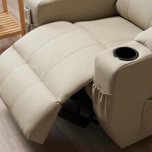 에보니아 이오 컵홀더형 에어레더 가죽 리클라이너 1인용_이미지