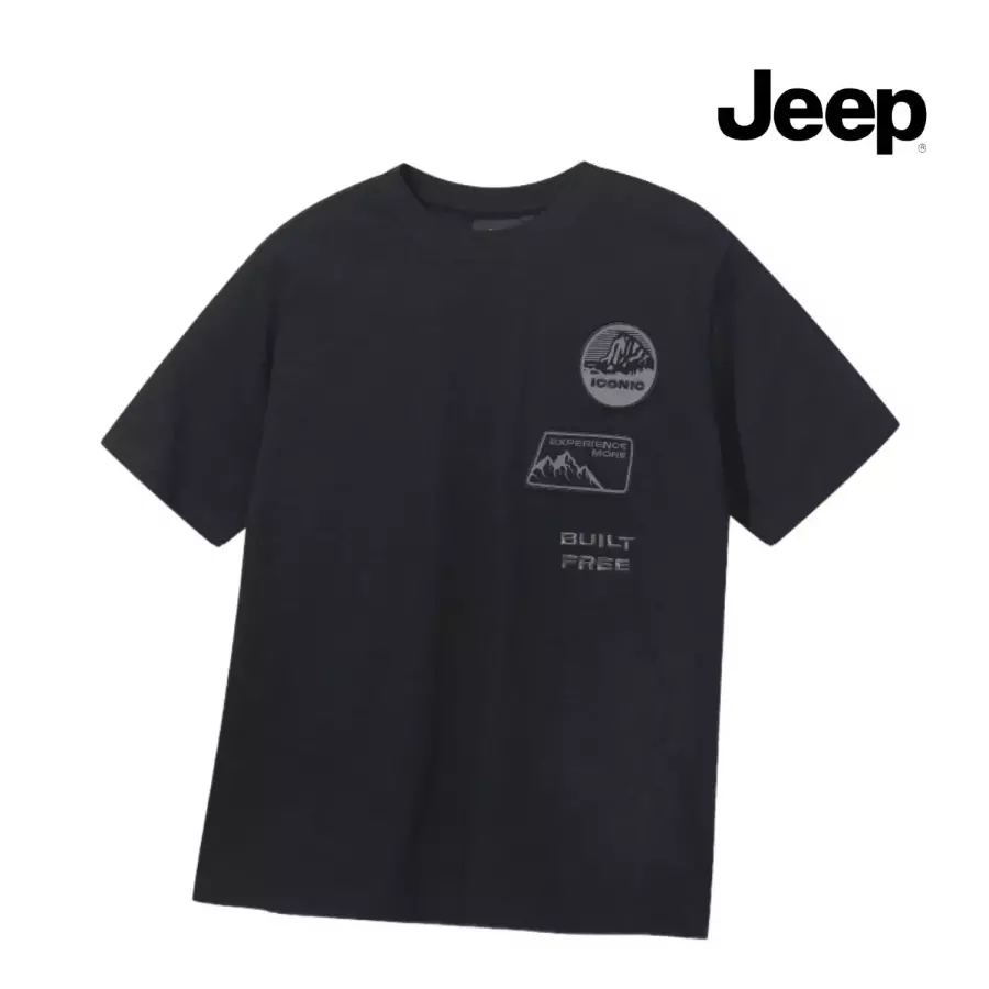 JEEP 남녀공용 R2224 와펜 면 반팔티셔츠 JR2TSU224DT 1914601_이미지