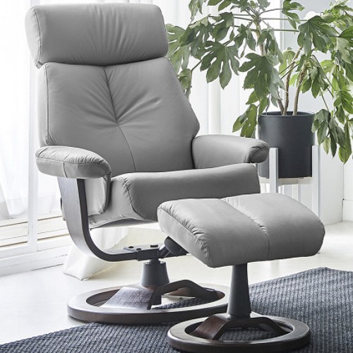 레벤 한샘몰 우디 천연가죽 리클라이너 1인용