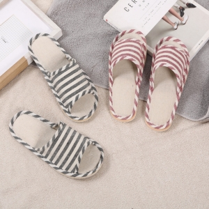 [불명] 라인 마 여름 린넨 실내 슬리퍼