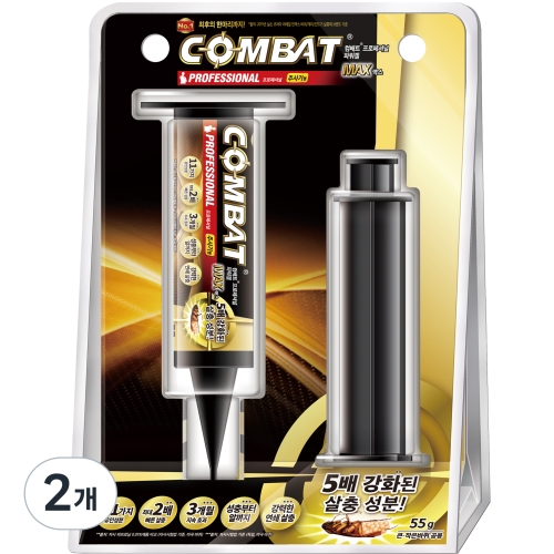 컴배트 프로페셔널 파워겔 스트립젤 주사기형 바퀴용 1개입 2개_이미지