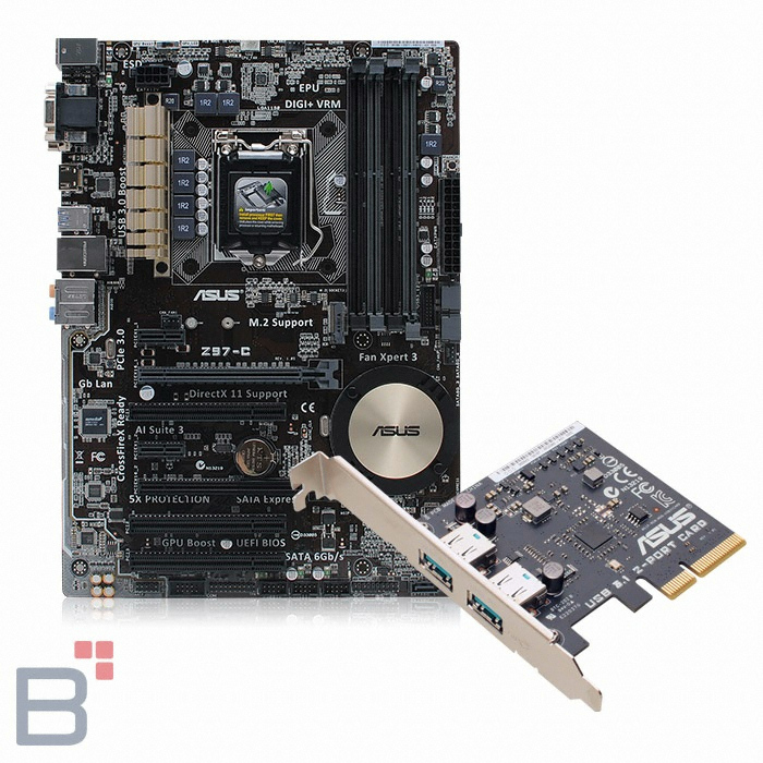 ASUS Z97-C + USB3.1 CARD STCOM_이미지