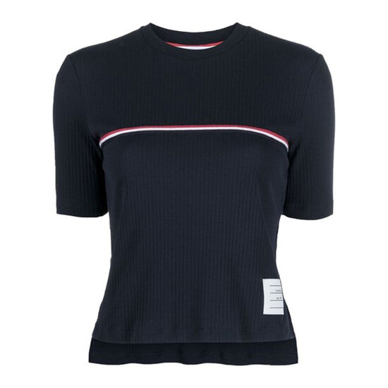 톰브라운 버티컬 RWB 트리밍 하이트위스트 반팔티 FJS143A J0066 415