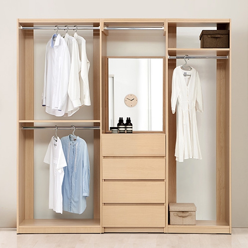 BIF보루네오  리타 시스템행거 드레스룸 L세트 2000