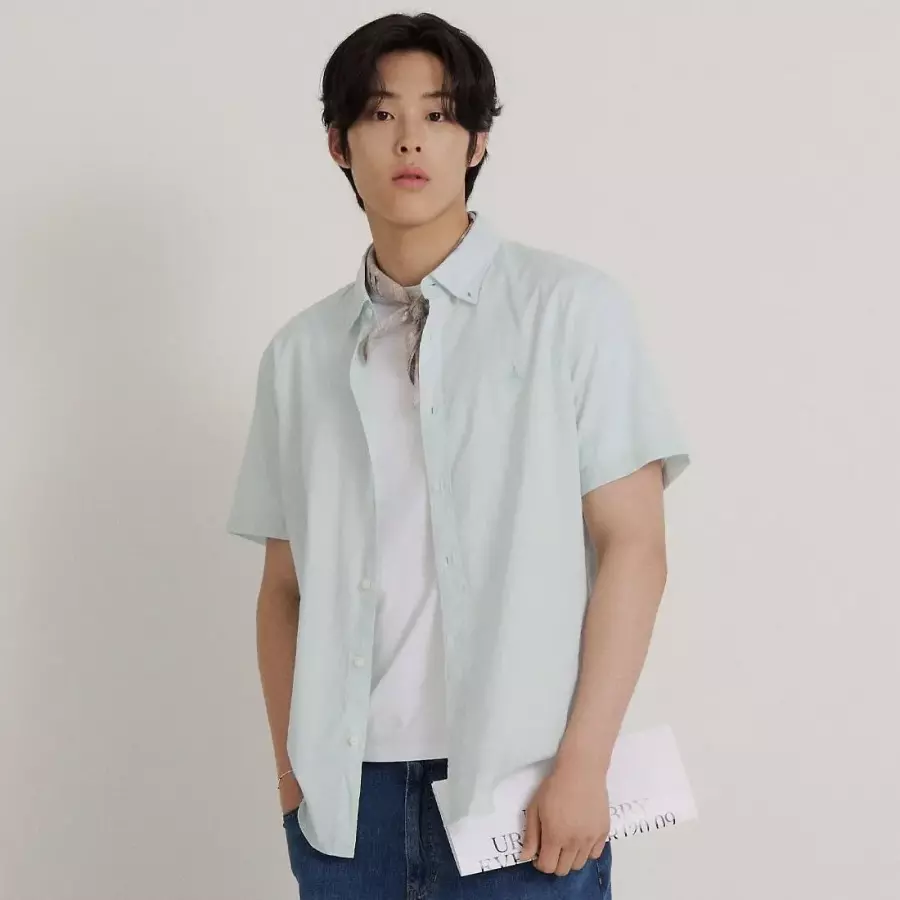 시어서커 BEANPOLE 빈폴 SS26 솔리드 반소매 셔츠 라이트 그린 BC6465C41L BC6465C41_L_LL 1908589 XXL 115_이미지