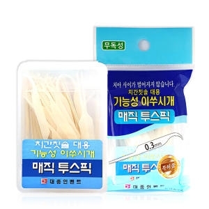 대중산업 매직투스픽 치간칫솔 이쑤시개 I자형 0.3mm 100p (1개)_이미지
