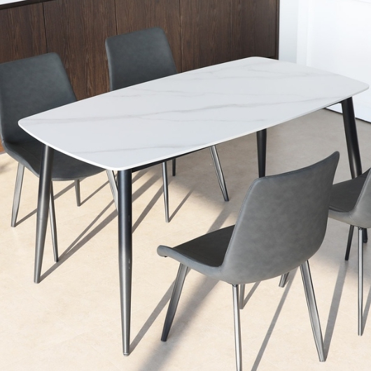 린백토리 누벨 12T 포세린 통세라믹 라운드 식탁 1400 (의자2개)_이미지