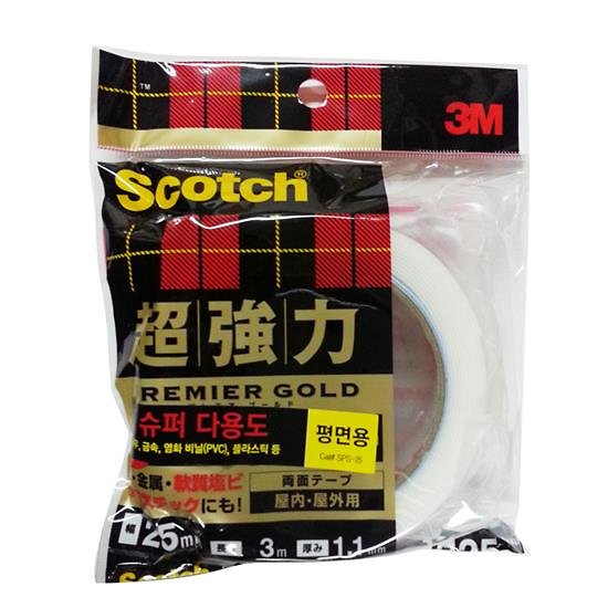 3M 스카치 SPS-25 초강력 양면테이프 다용도 평면용 25mm x 3m_이미지