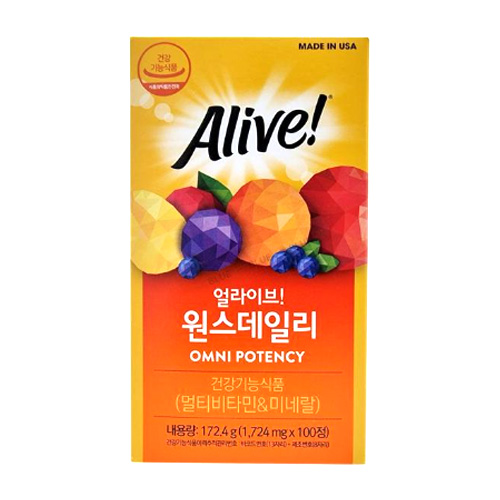 얼라이브 원스 데일리 멀티비타민 100정 (4개)_이미지