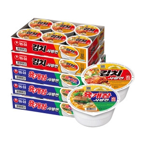 농심 <b>육개장</b> <b>사발면</b> 86g 18개 + 김치 <b>사발면</b> 86g 12개