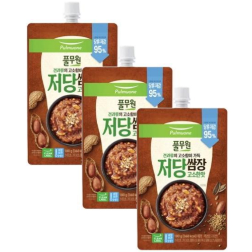 풀무원 저당 쌈장 고소한맛 180g (3개)_이미지