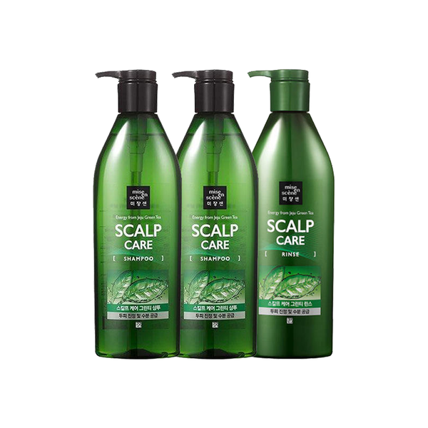 아모레퍼시픽 미쟝센 스칼프 케어 그린티 샴푸 680ml 2개+린스 680ml 3종세트