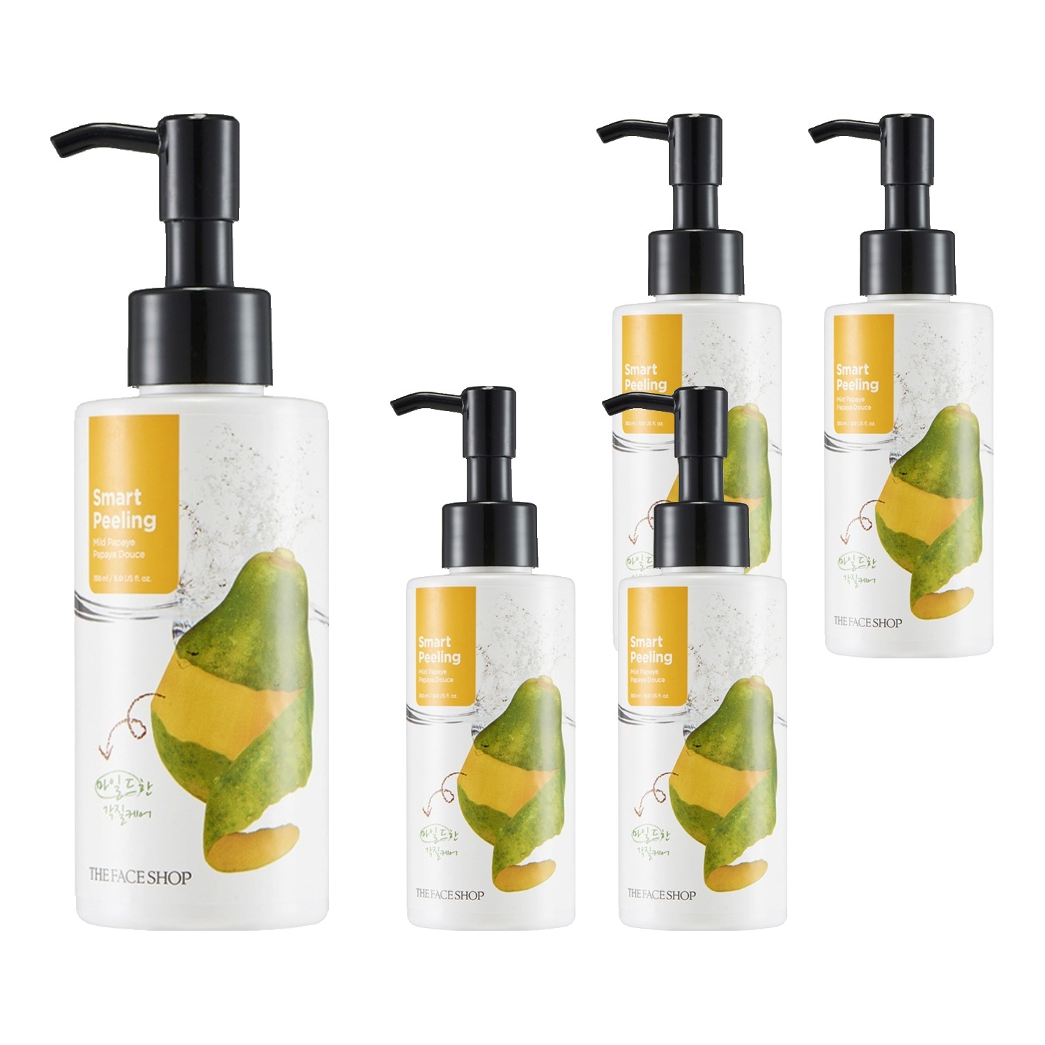 더페이스샵 스마트 필링 마일드 파파야 필링 150ml (5개)_이미지