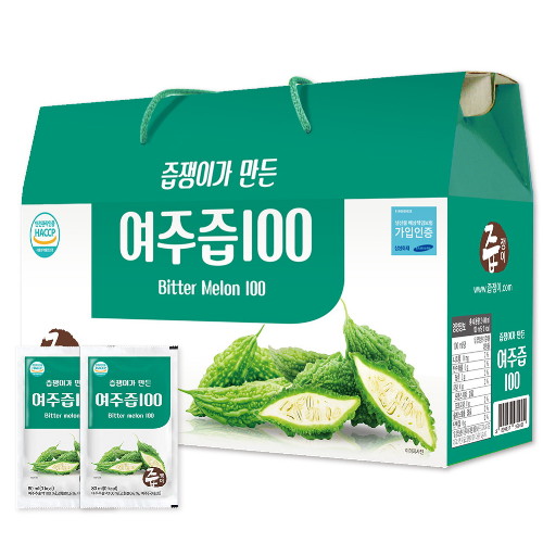 굿모닝비엔에프 즙쟁이 여주즙100 80ml 30포 (4개)
